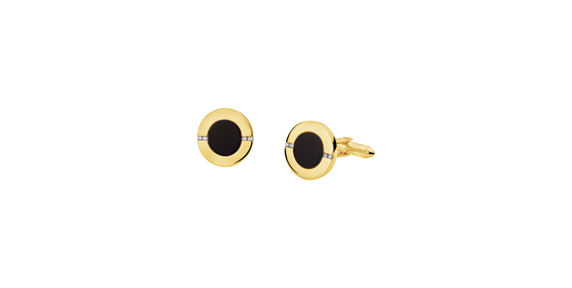 Diamond cufflinks with Onyx Mozart Secret