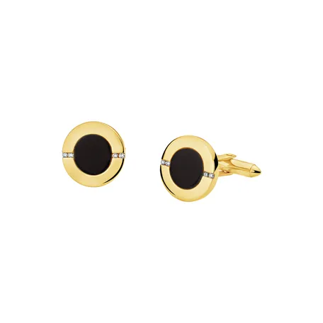 Diamond cufflinks with Onyx Mozart Secret
