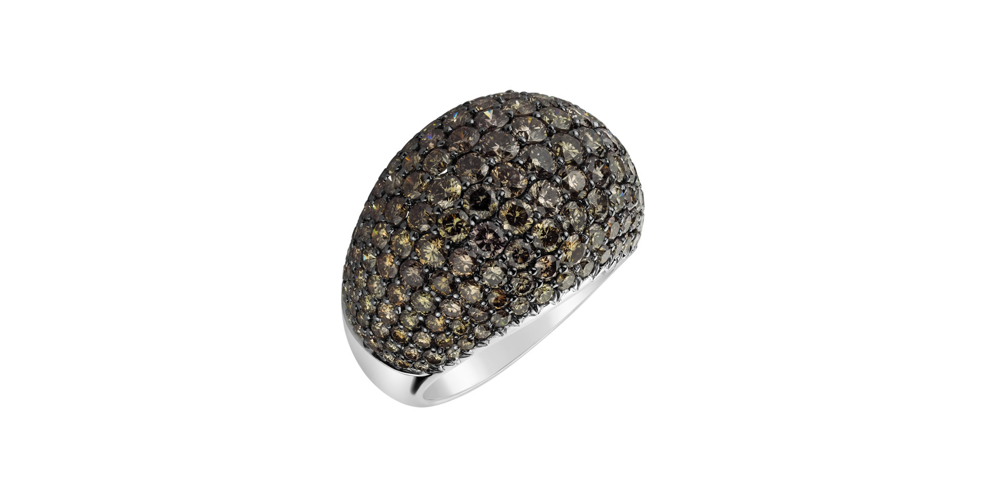 Ring with brown and yellow diamonds Andromeda Poem