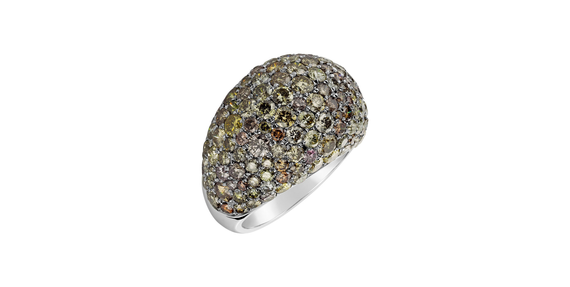 Ring with brown and greeni diamonds Tommie