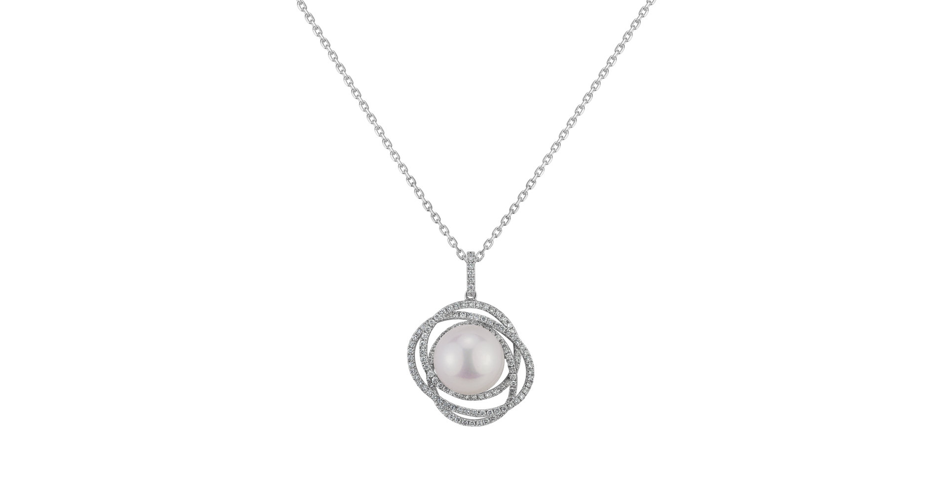 Diamond pendant with Pearl Galaxy of the Seas