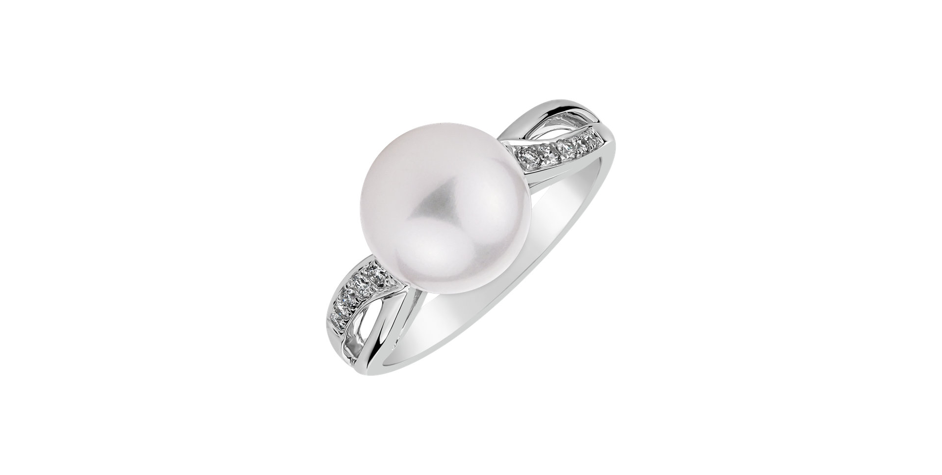 Diamond ring with Pearl Eternal Depth