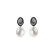 Earrings with black and white diamonds and Pearl Enchanted Tides5