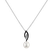 Pendant with black and white diamonds and Pearl Selkie3