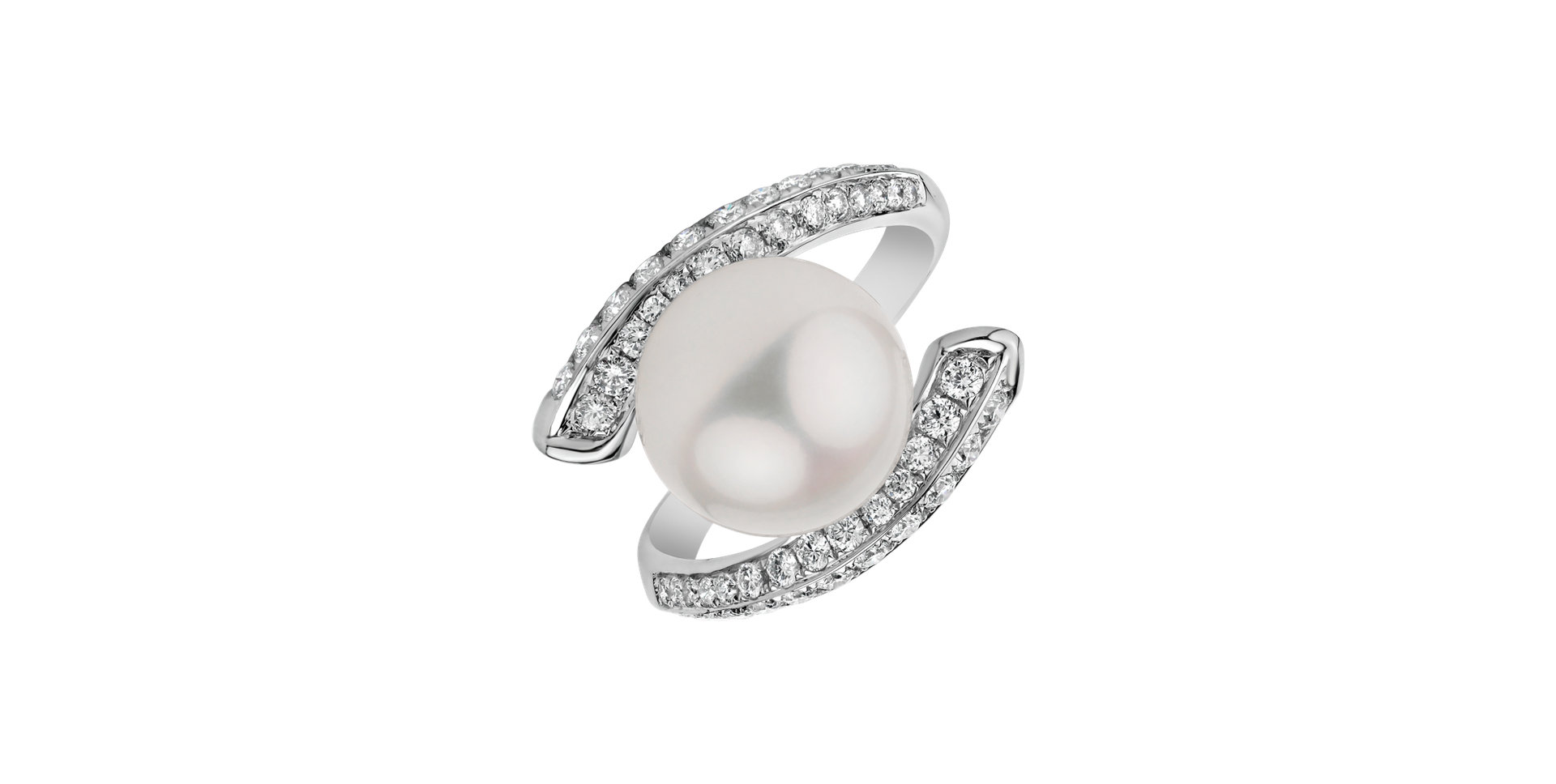 Diamond ring with Pearl Delicate Treasure
