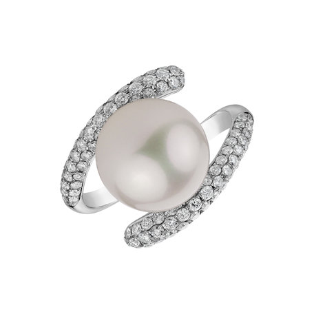 Diamond ring with Pearl Water Temptation