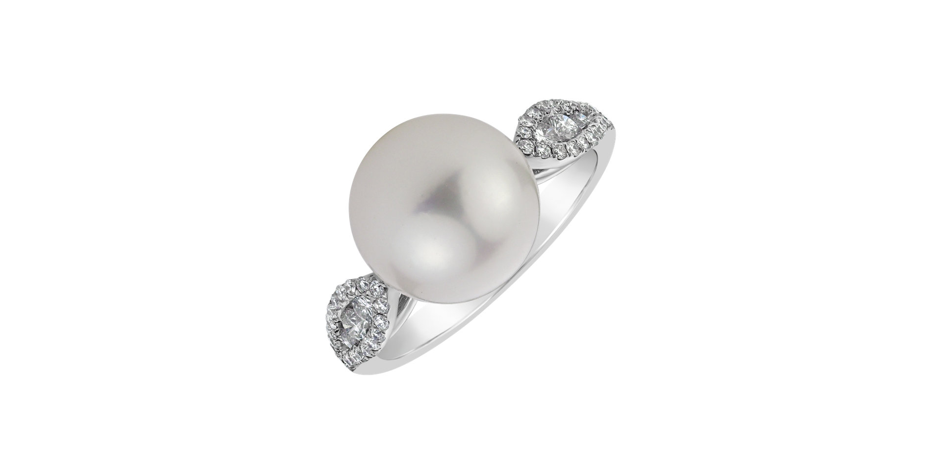 Diamond ring with Pearl Poseidón Hope