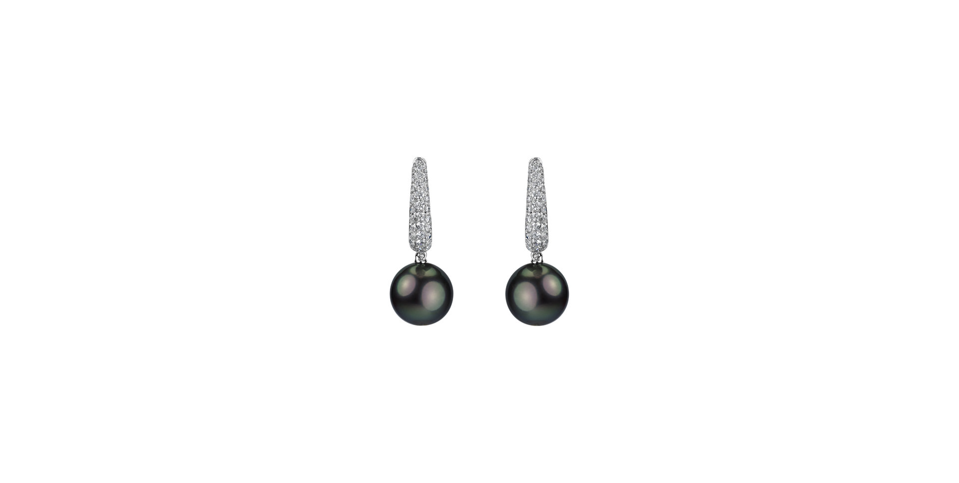 Diamond earrings with Pearl Sea of Mortality
