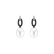 Earrings with Pearl, black and white diamonds Peitho4