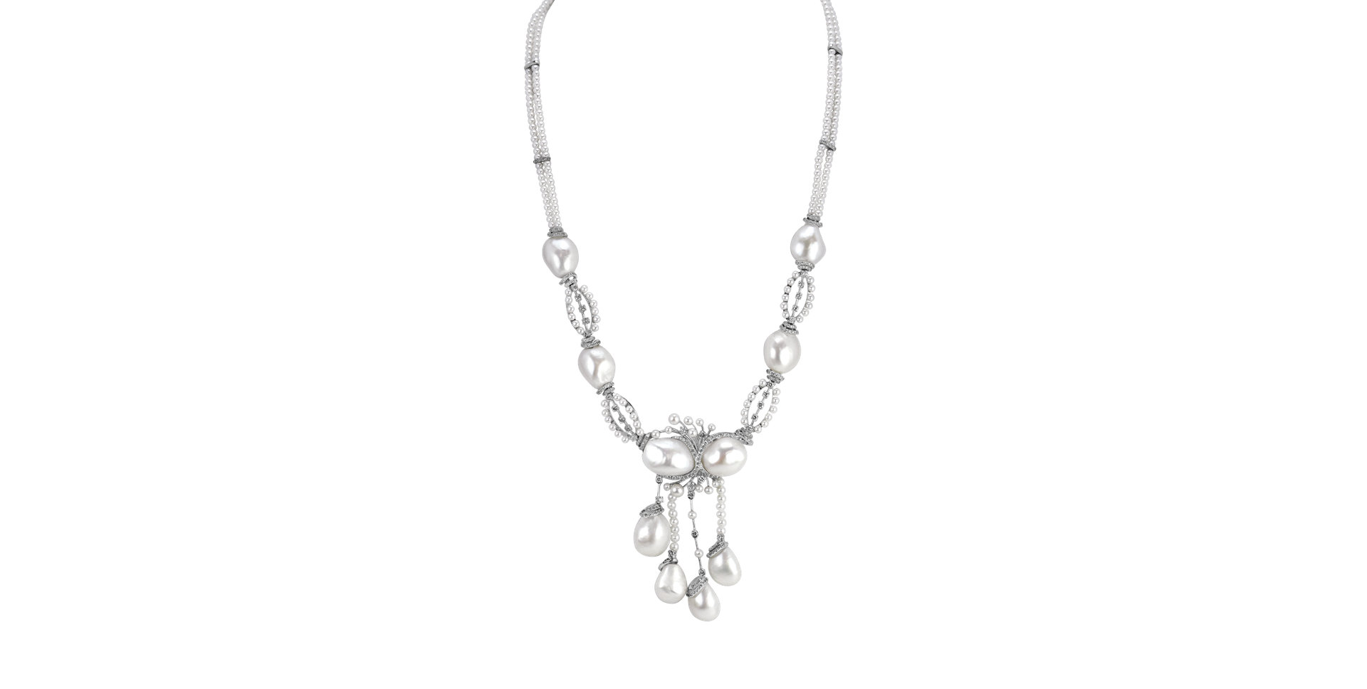 Diamond necklace with Pearl Versailles Countess