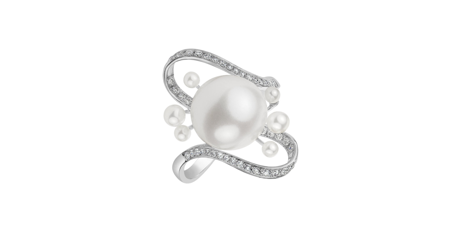 Diamond ring with Pearl Pearl Kingdom