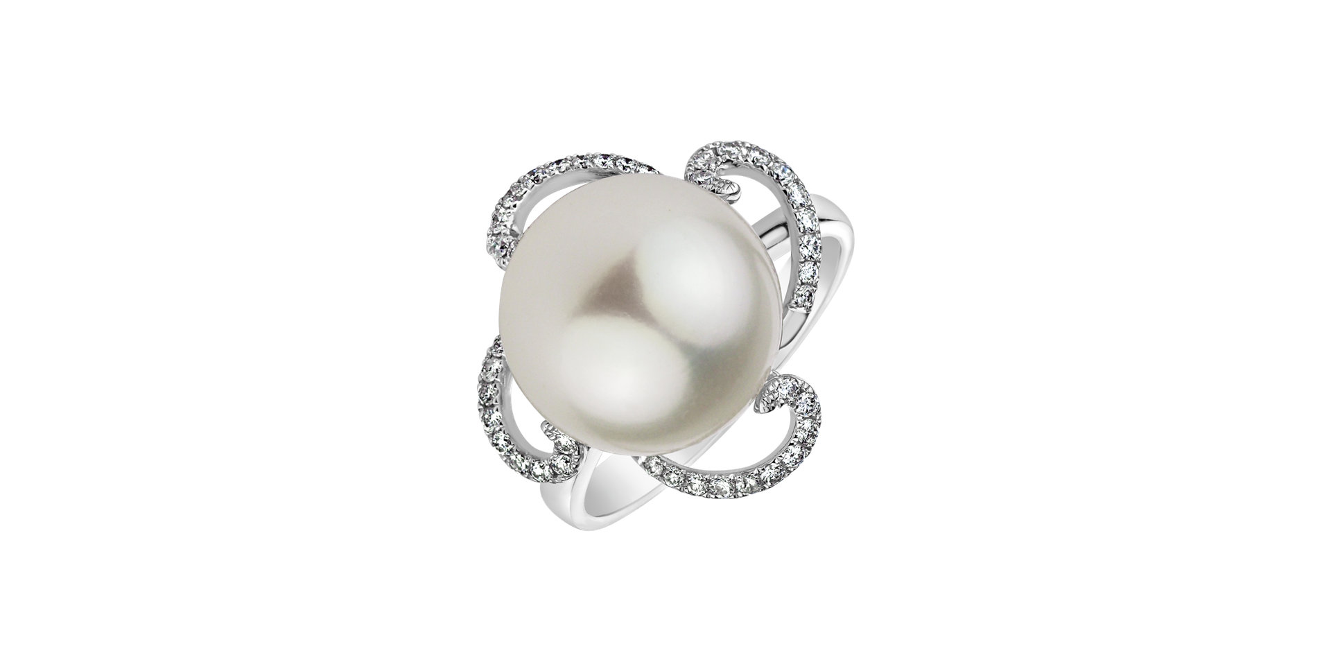 Diamond ring with Pearl Riverview