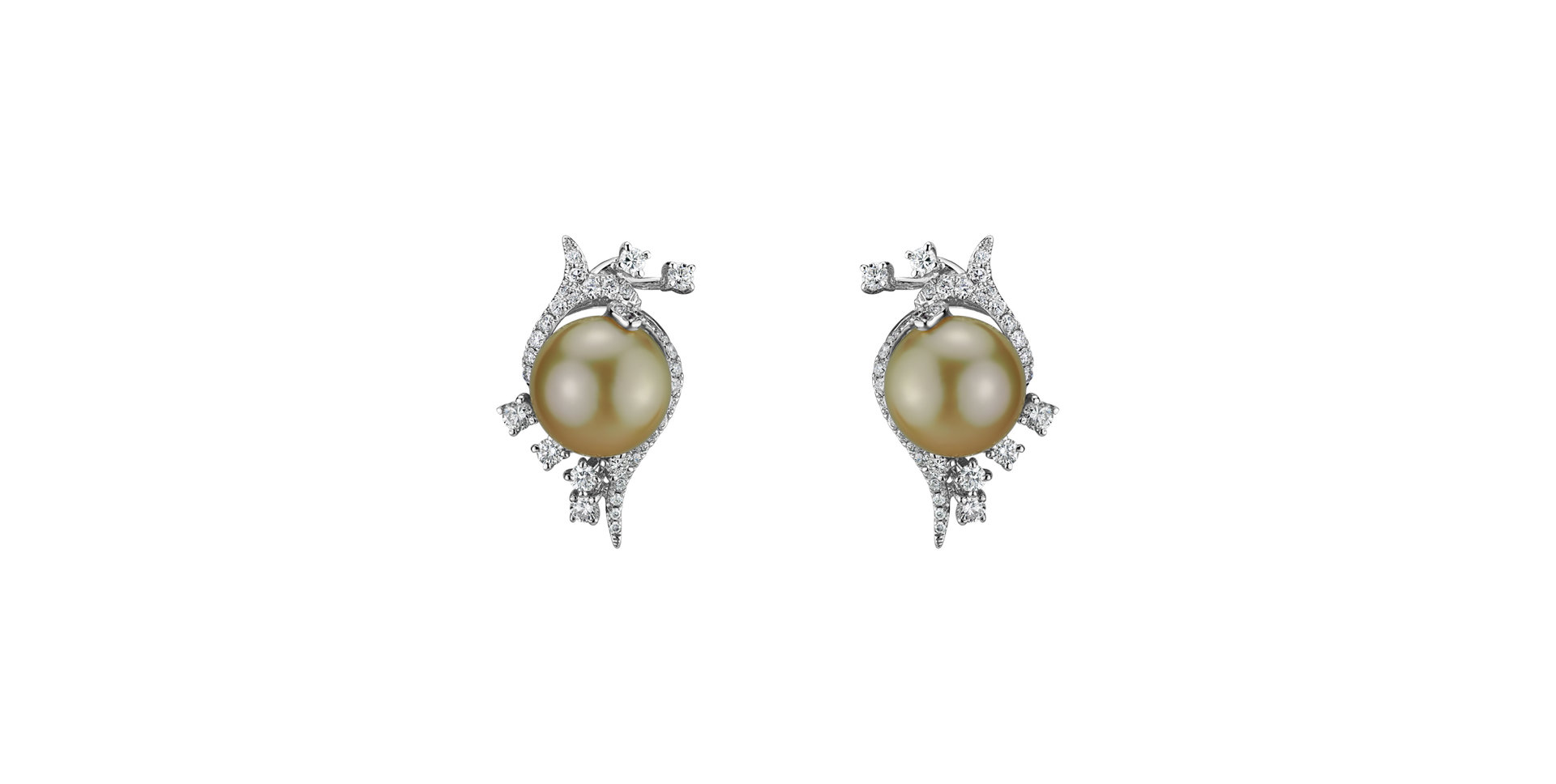 Diamond earrings with Pearl Mystical Coast