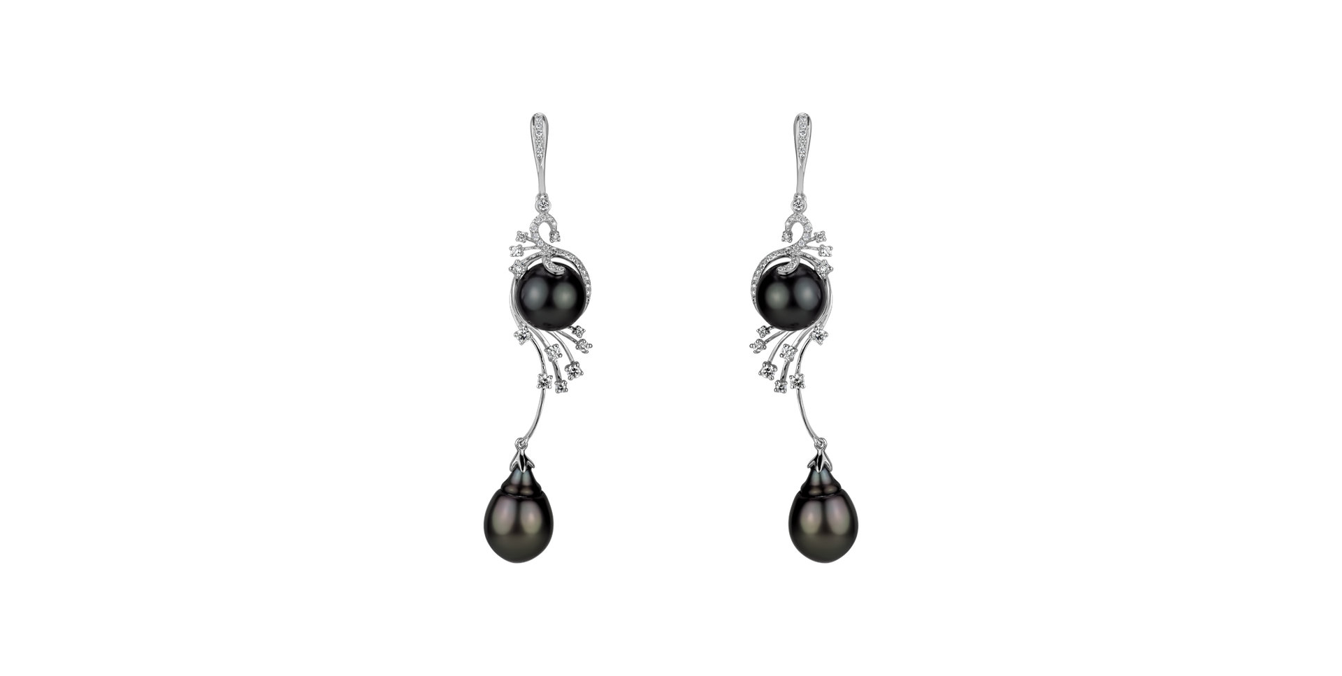 Diamond earrings with Pearl Venus Romance