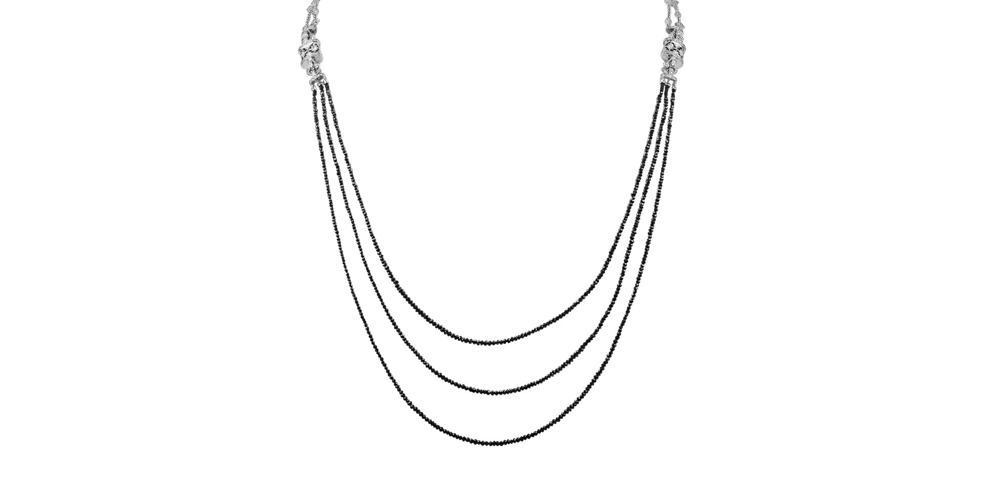 Necklace with black and white diamonds Starshine Sin