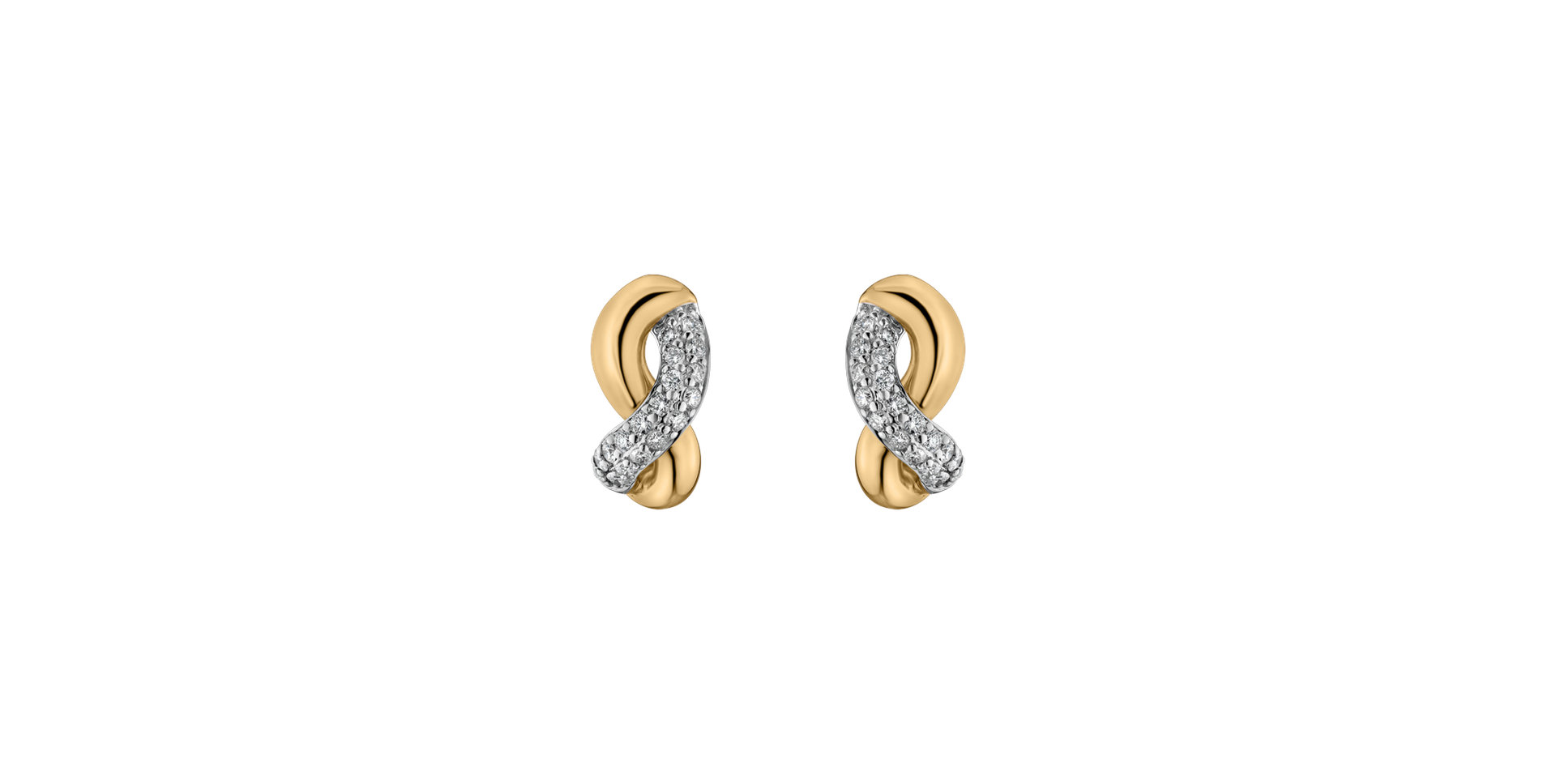 Diamond earrings Moon Infinity