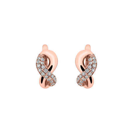 Diamond earrings Moon Infinity