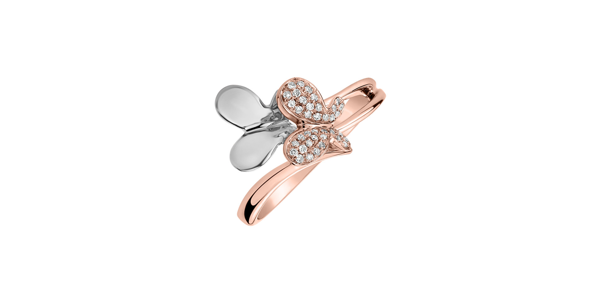 Diamond ring Flying Butterfly