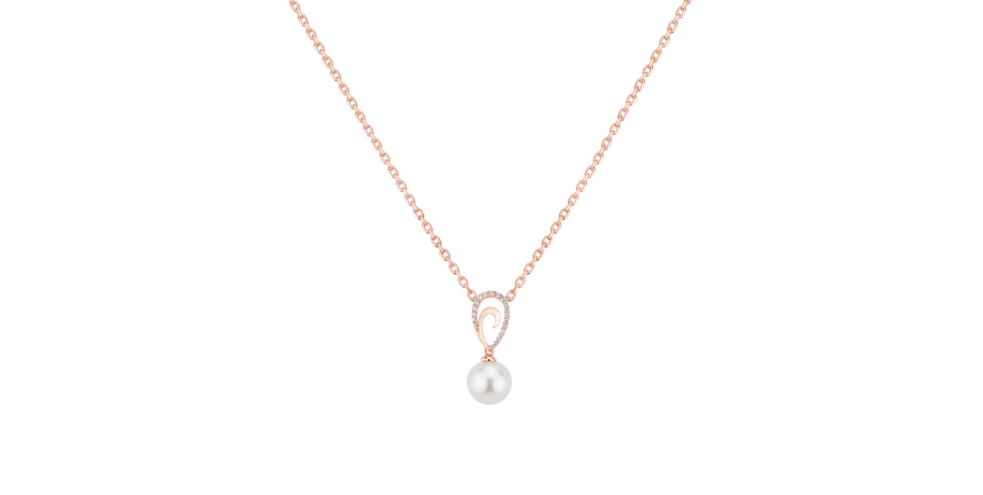 Diamond pendant with Pearl Poseidon's Soul