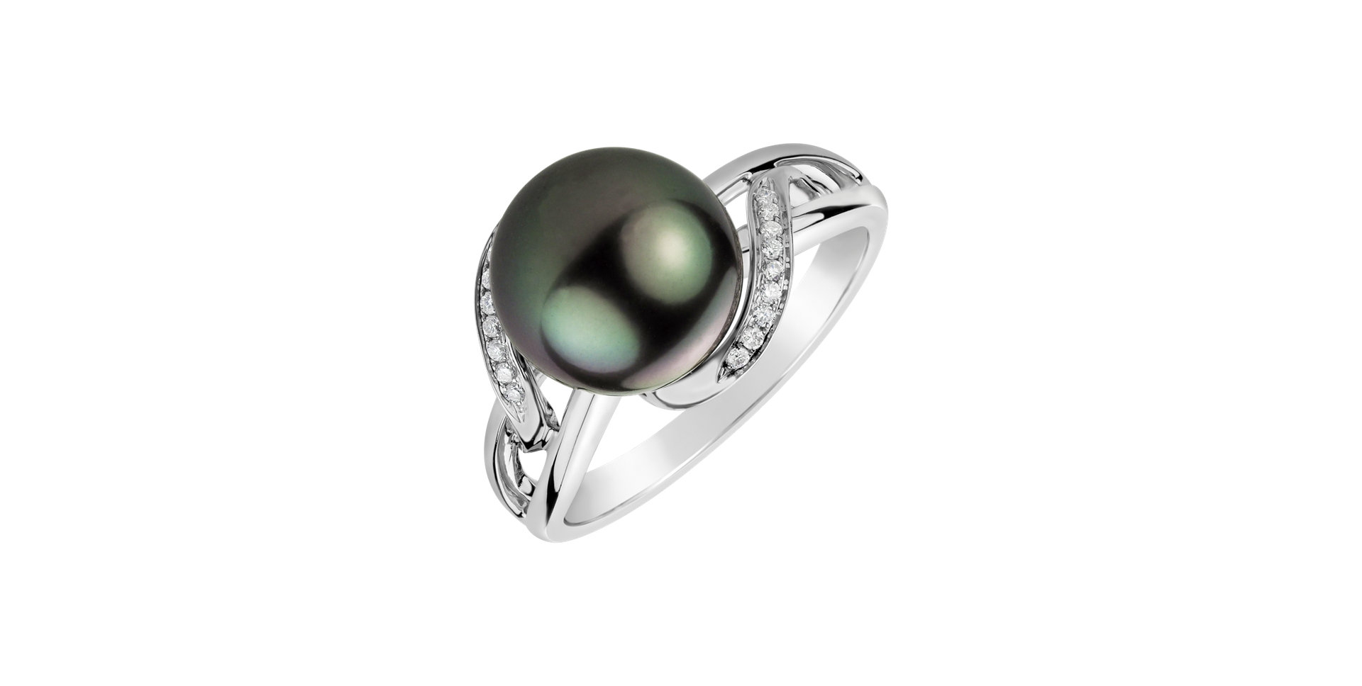 Diamond ring with Pearl Charley