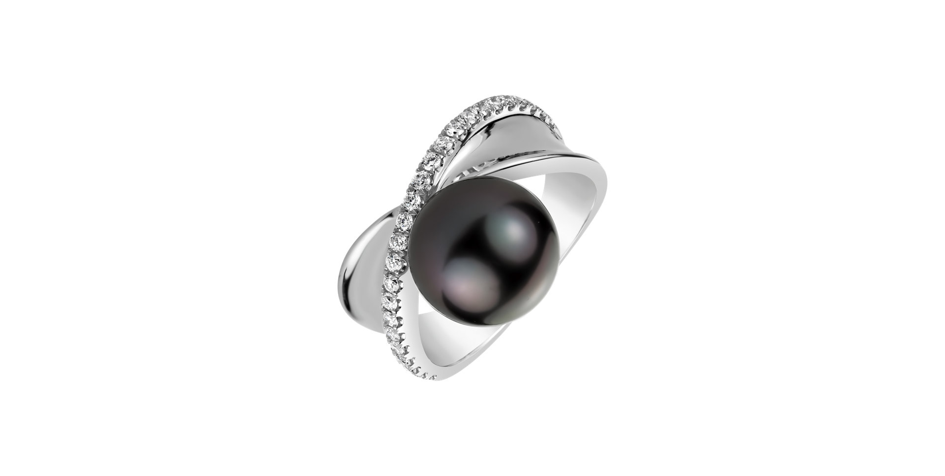 Diamond ring with Pearl Amrit