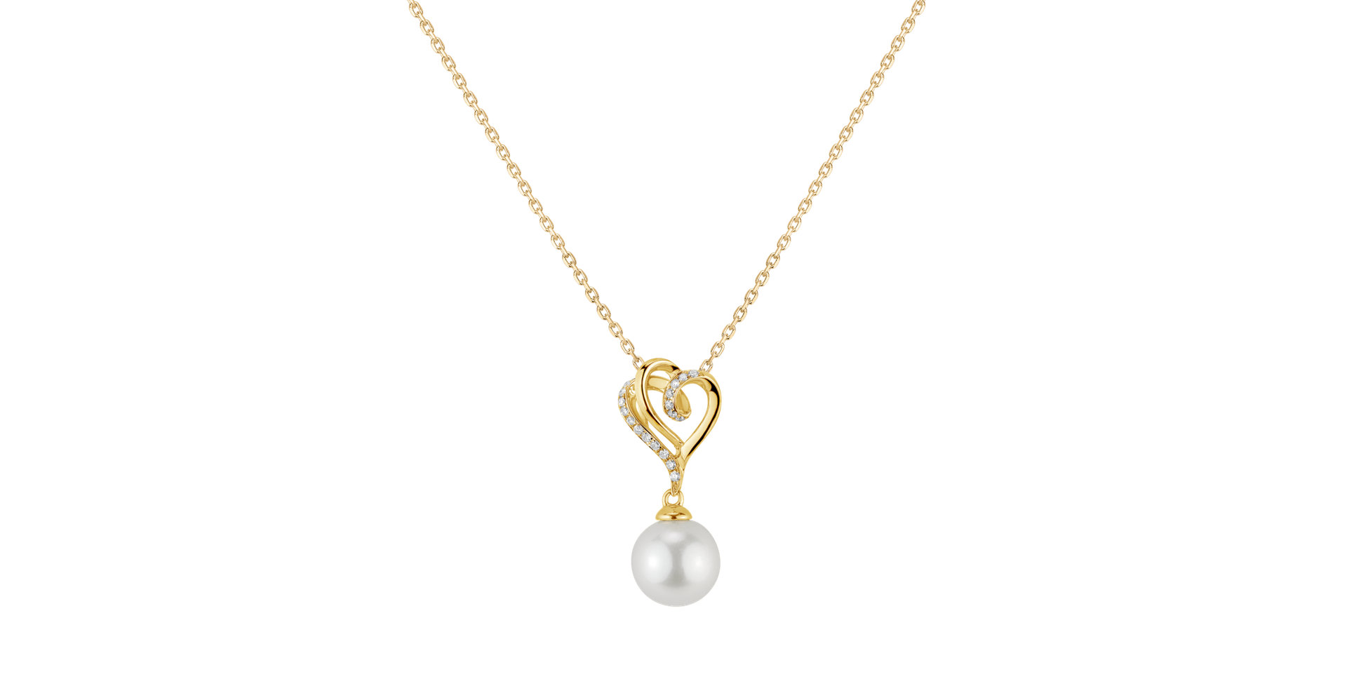 Diamond pendant with Pearl Phantom Ocean