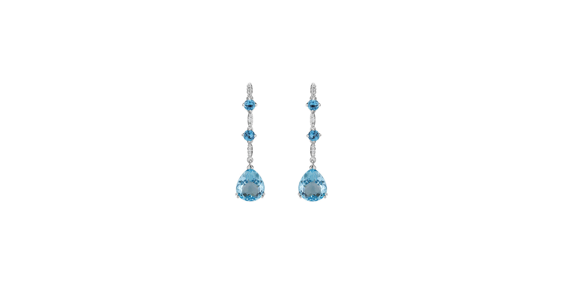Diamond earrings and Topaz Dragon Scale