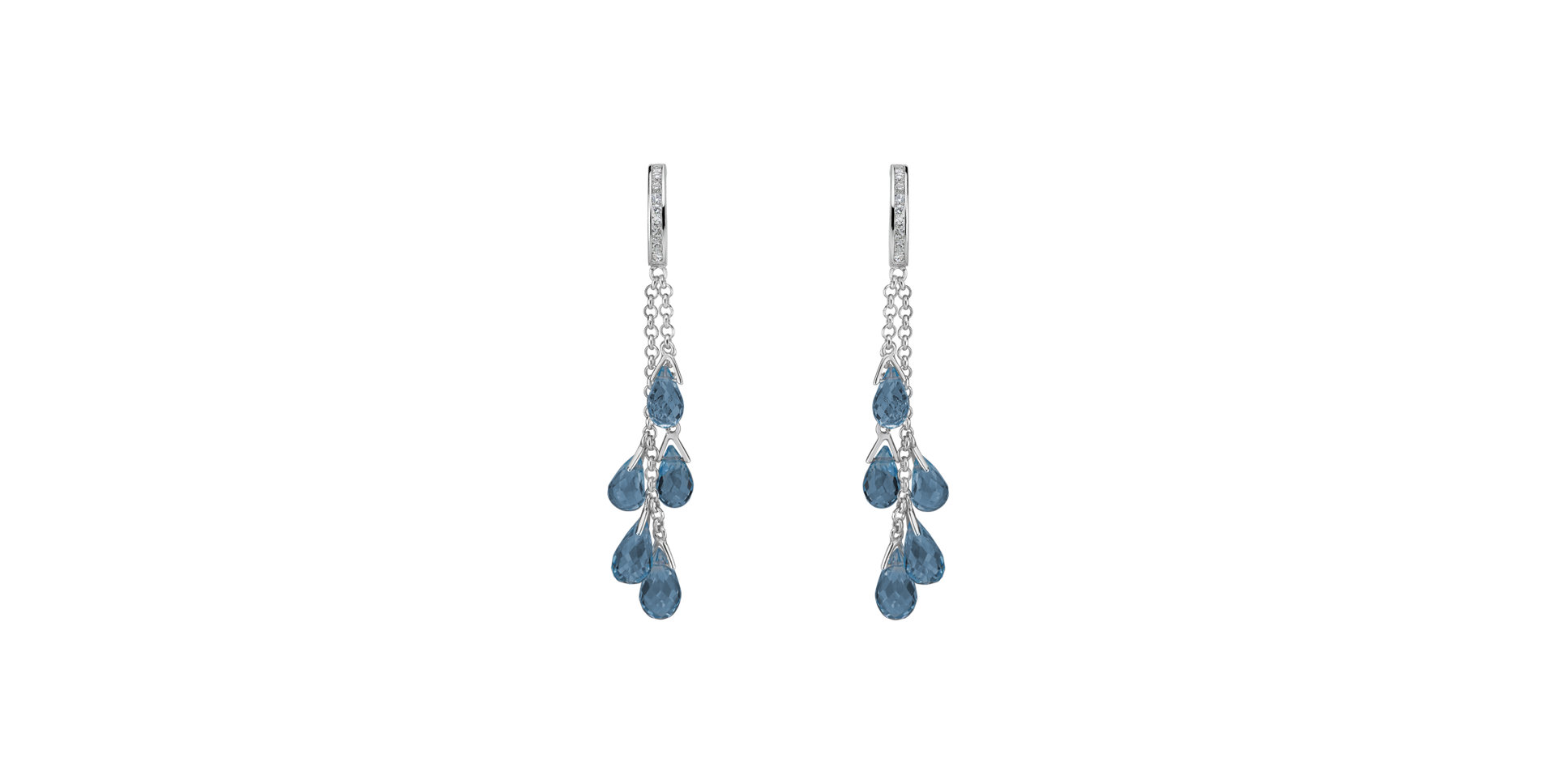 Diamond earrings and Topaz Manna