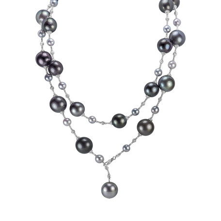 Necklace with Pearl Night Nymph