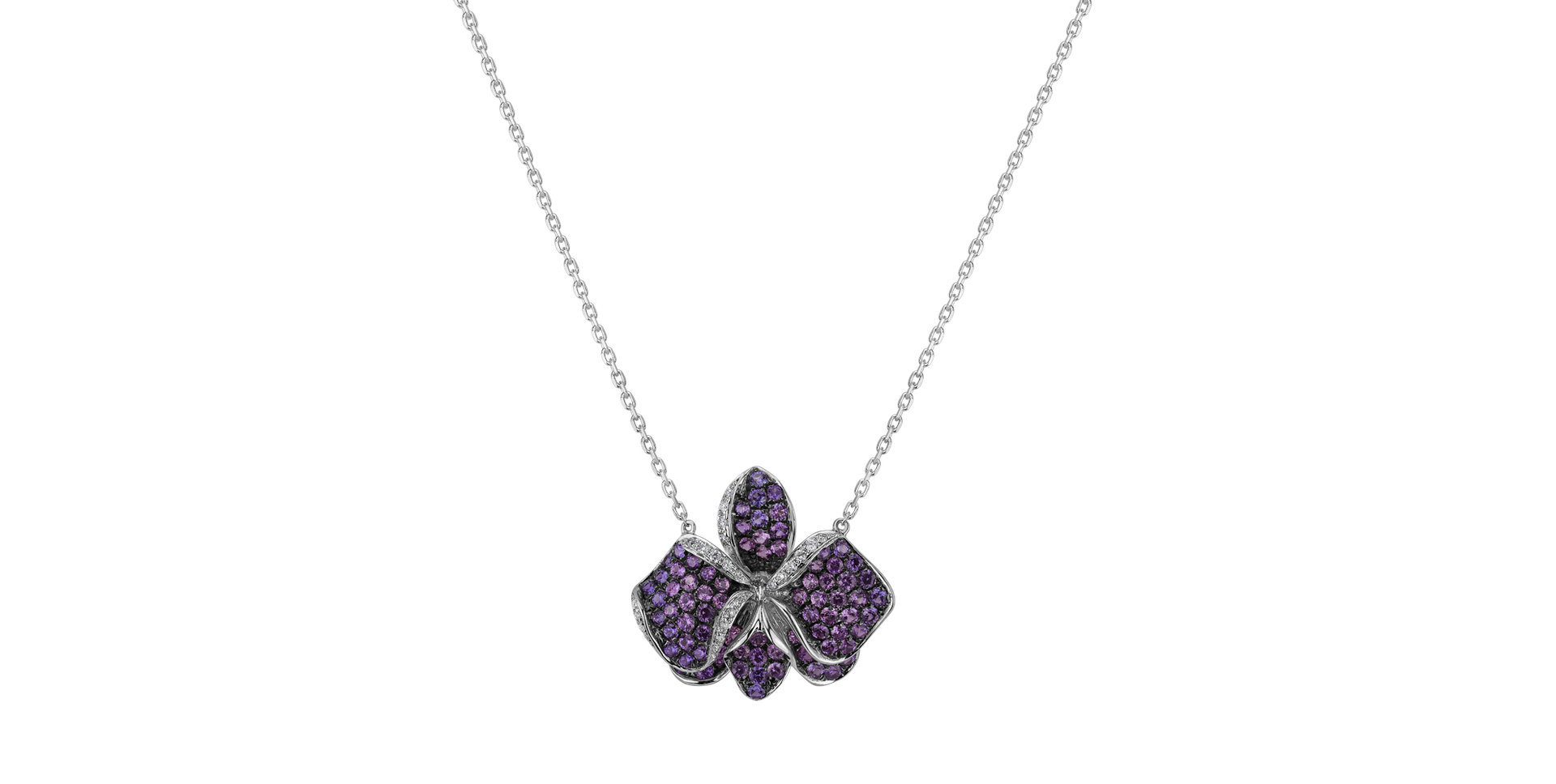Diamond necklace with Sapphire Viola Romance