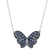 Diamond necklace with Sapphire Divine Butterfly3
