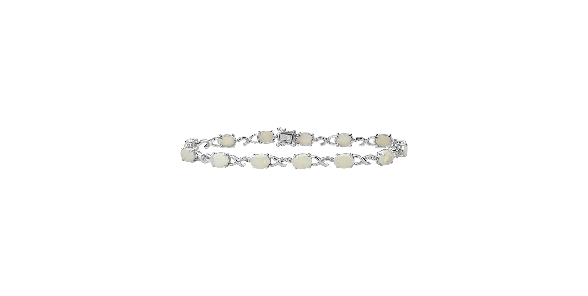 Diamond bracelet with Opal Timeless Elegance