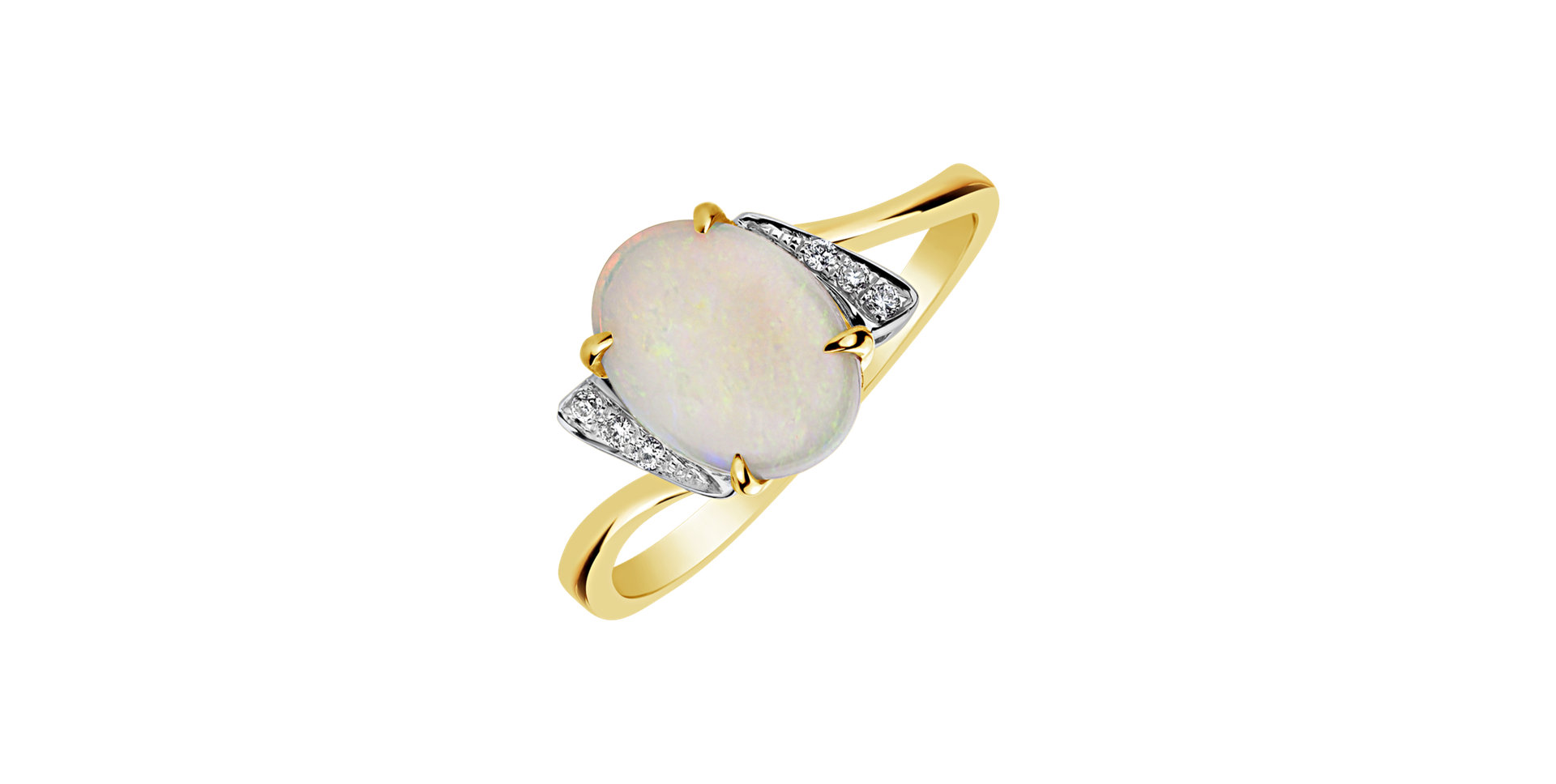 Diamond ring with Opal Bard Morris