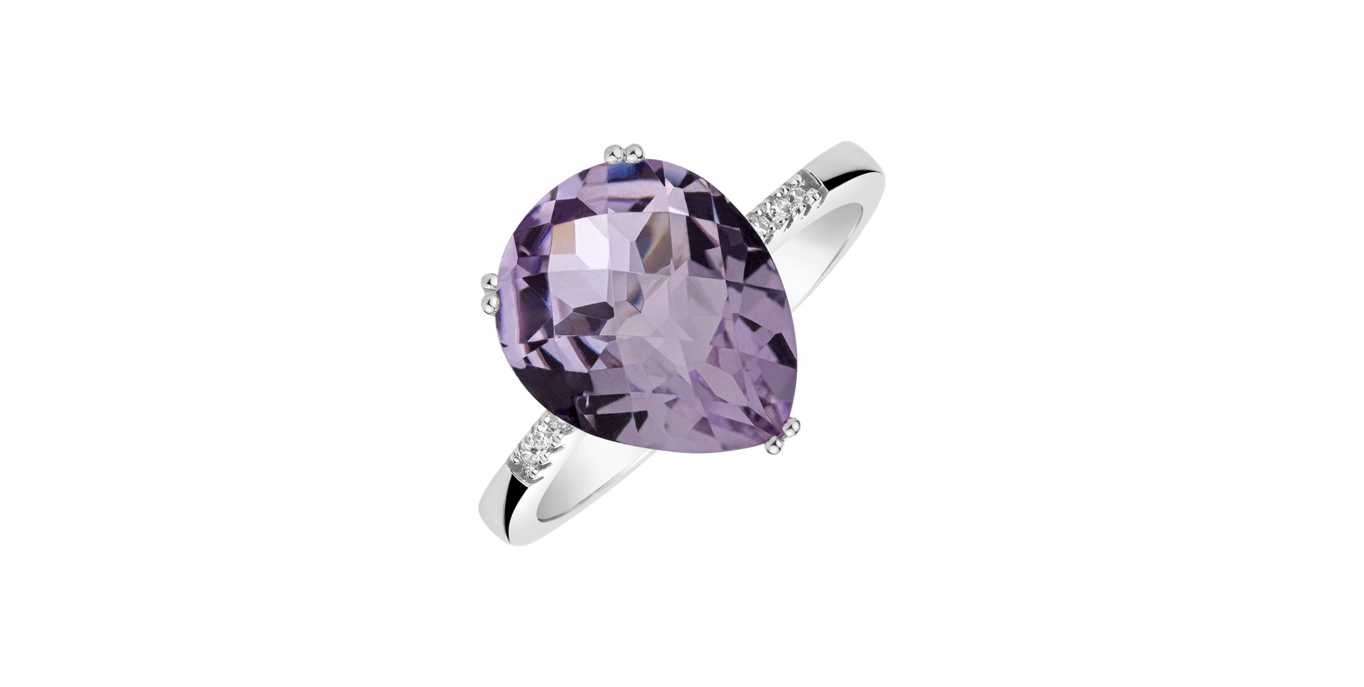 Diamond rings with Amethyst Chateaupers