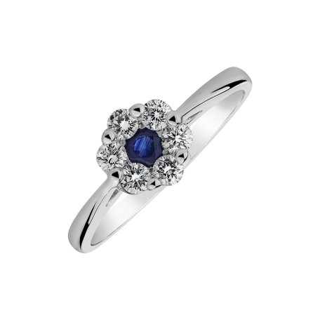 Diamond ring with Sapphire Figment of Imaginations