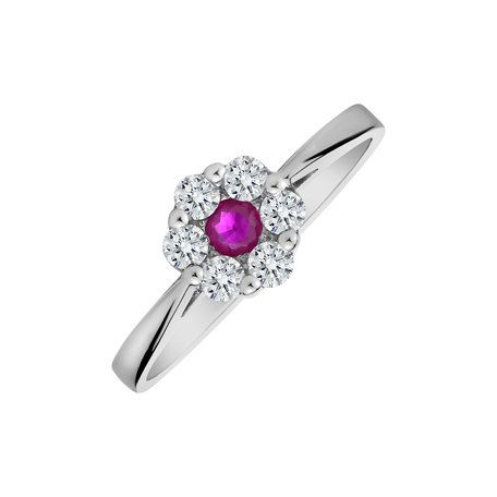 Diamond ring with Ruby Figment of Imaginations