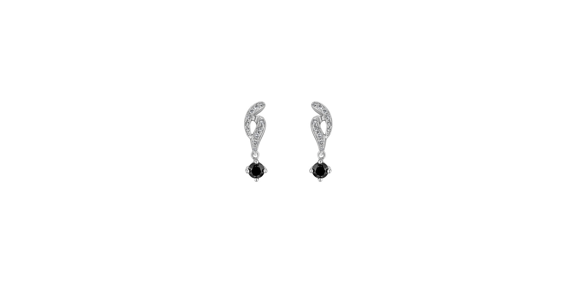 Earrings with black and white diamonds Athiel