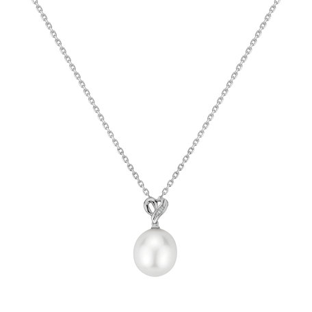Diamond pendant with Pearl Iris