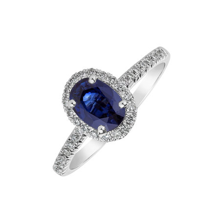 Diamond ring with Sapphire Keener