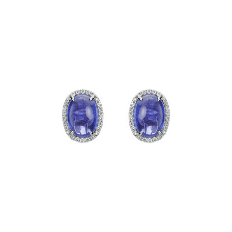 Diamond earrings with Tanzanite Mephisto Secret