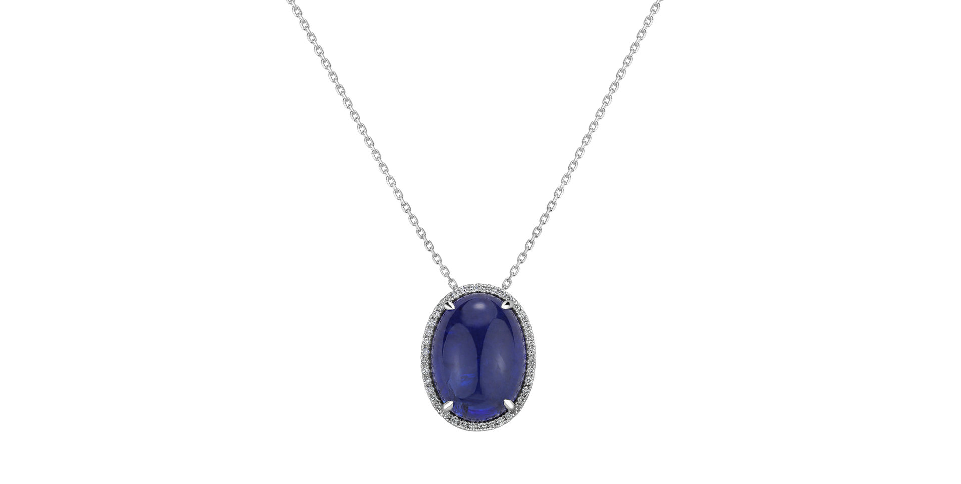 Diamond pendant with Tanzanite Mephisto Star