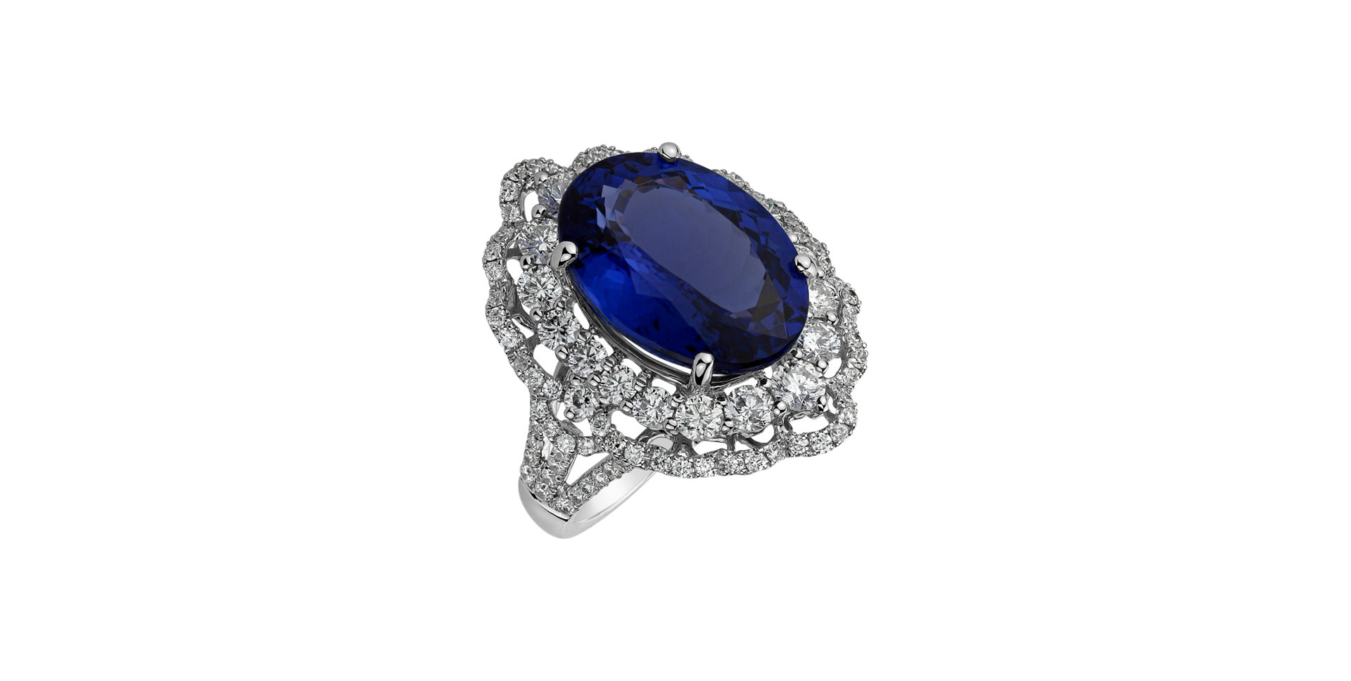 Diamond ring with Tanzanite Madam Elegance