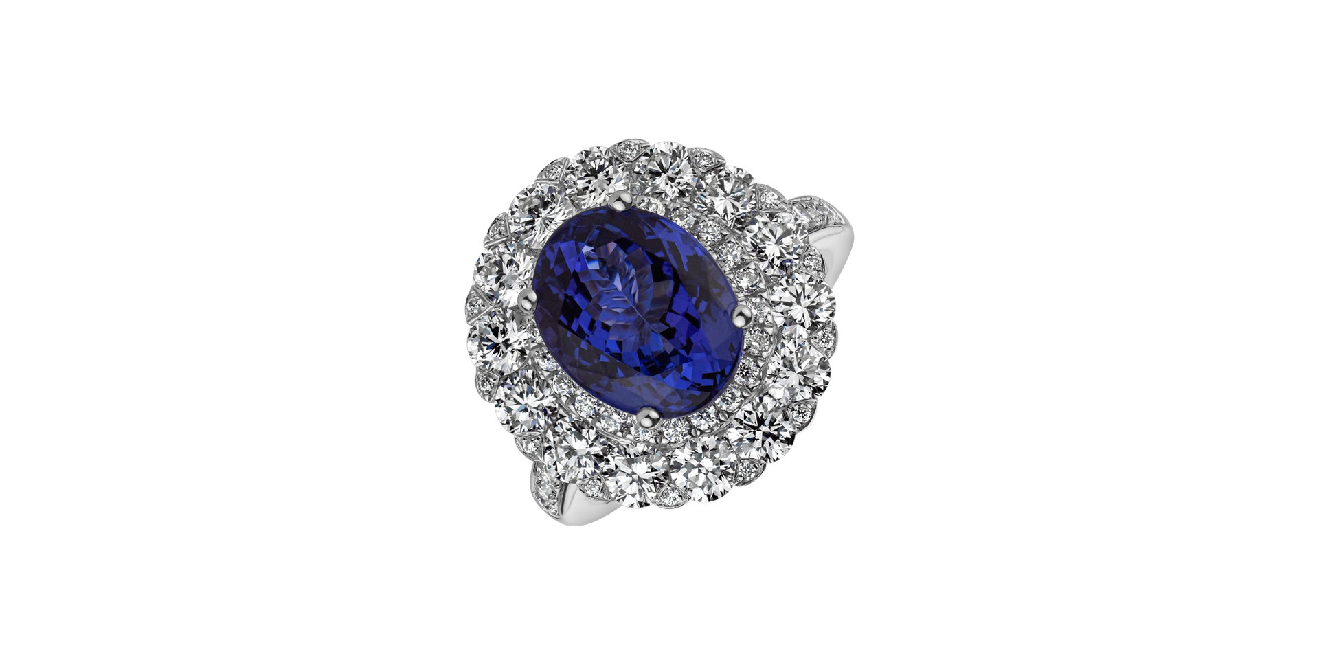 Diamond ring with Tanzanite Renaissance Signature