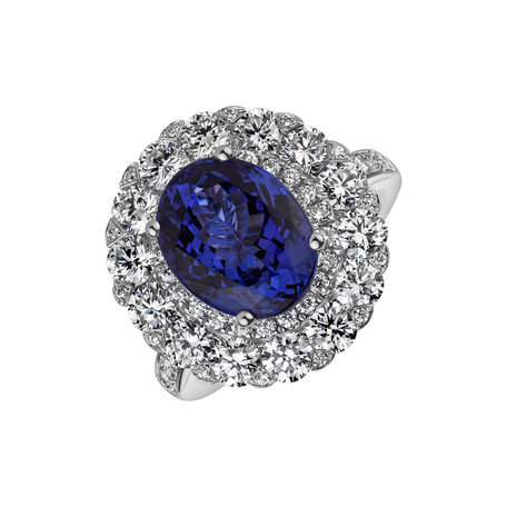 Diamond ring with Tanzanite Renaissance Signature