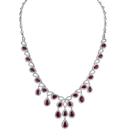 Diamond necklace with Ruby Renaissance Eminence