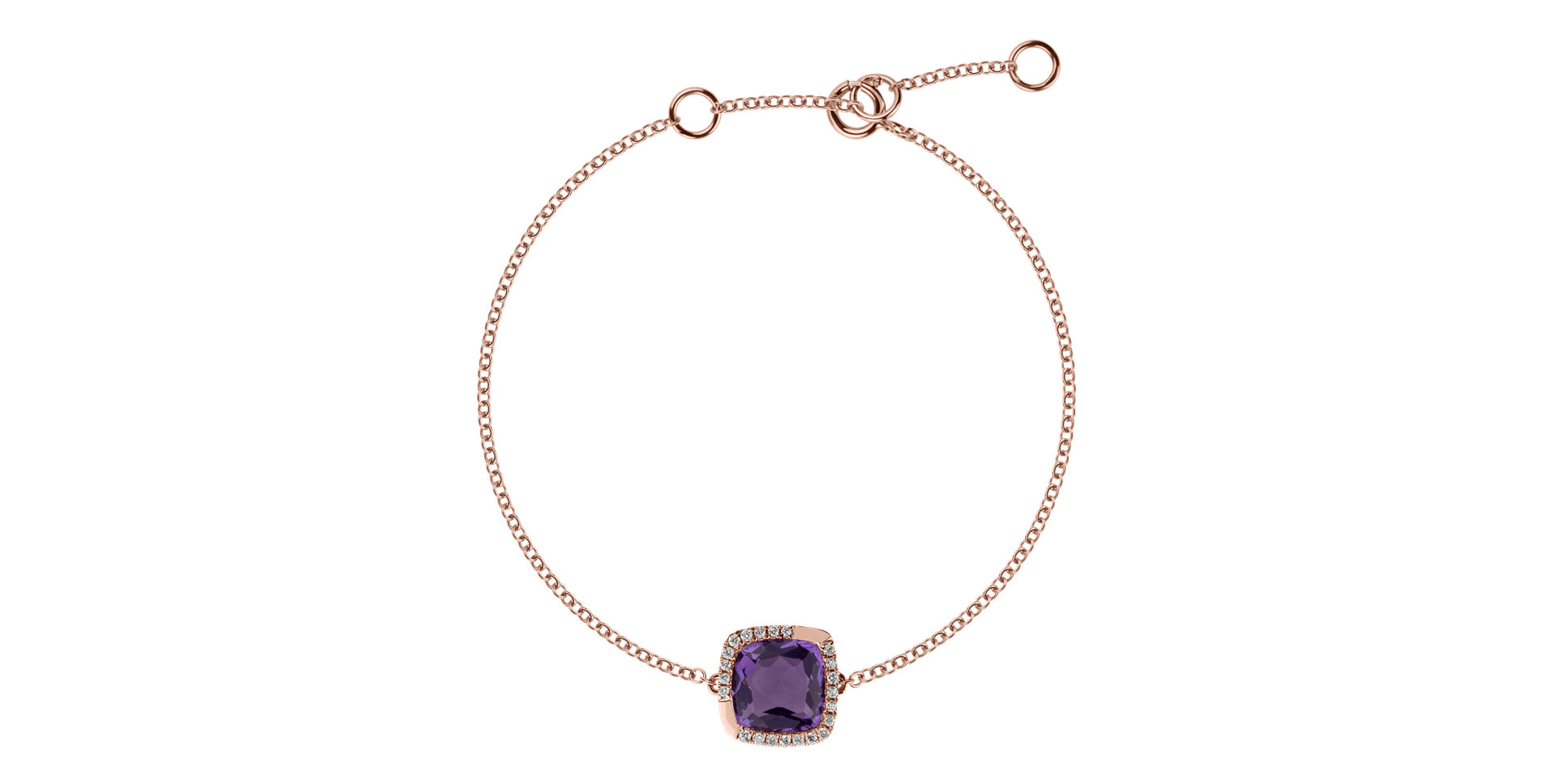 Bracelet with Amethyst and diamonds Night Alchemy