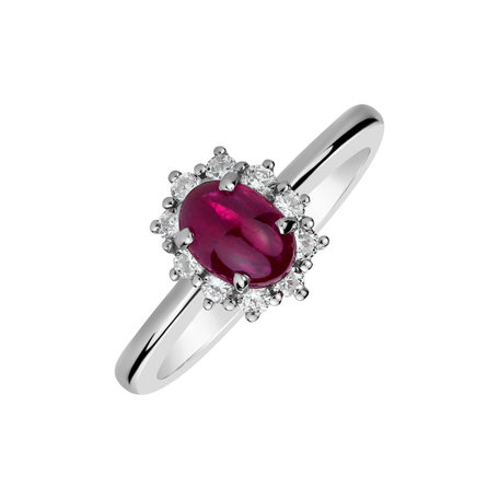 Diamond ring with Ruby Paper Ring