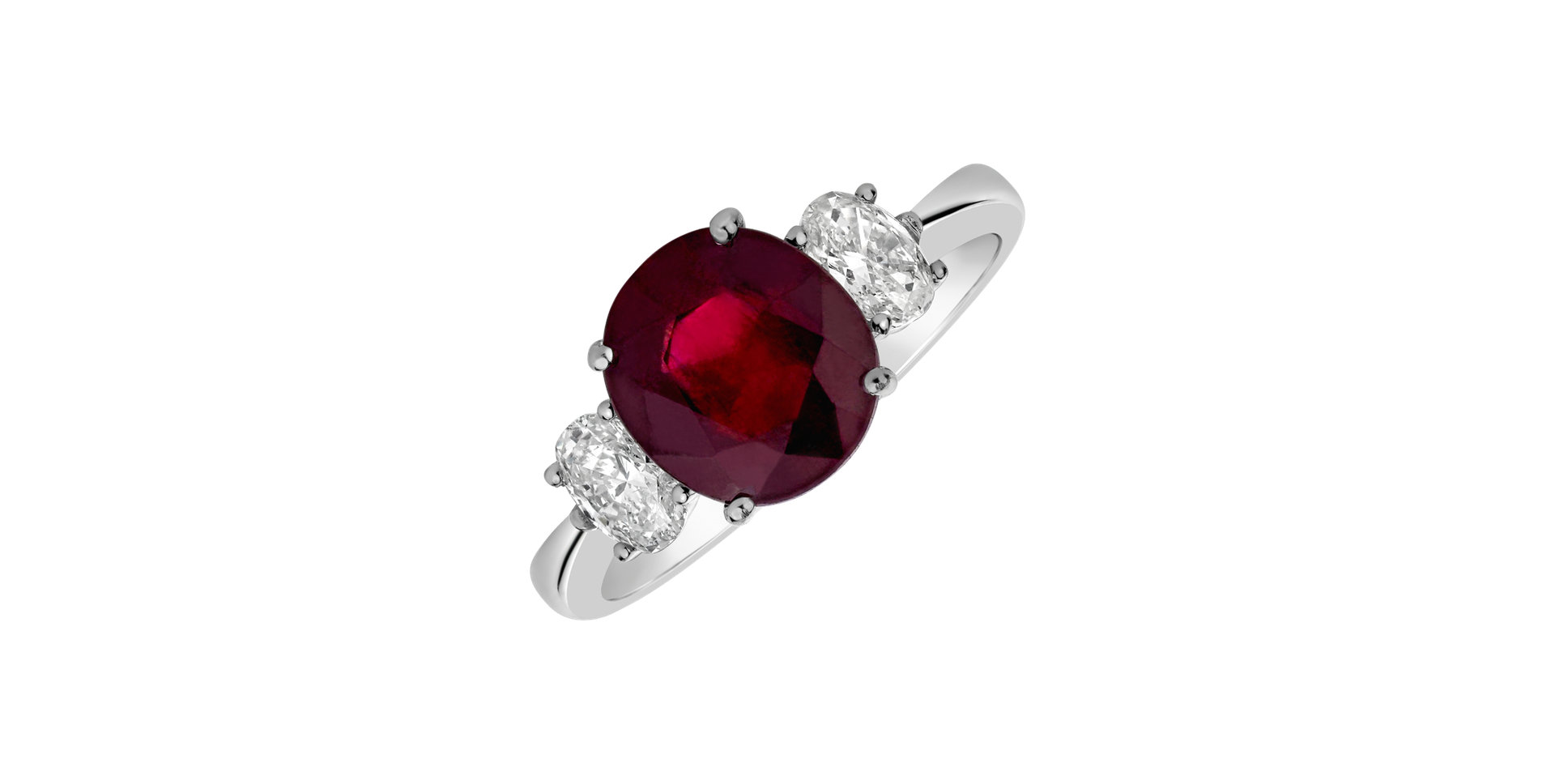 Diamond ring with Ruby Josephine
