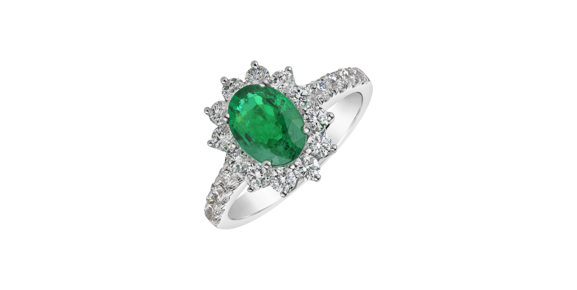 Diamond ring with Emerald Paradise Sin