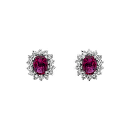 Diamond earrings with Ruby Desire Star
